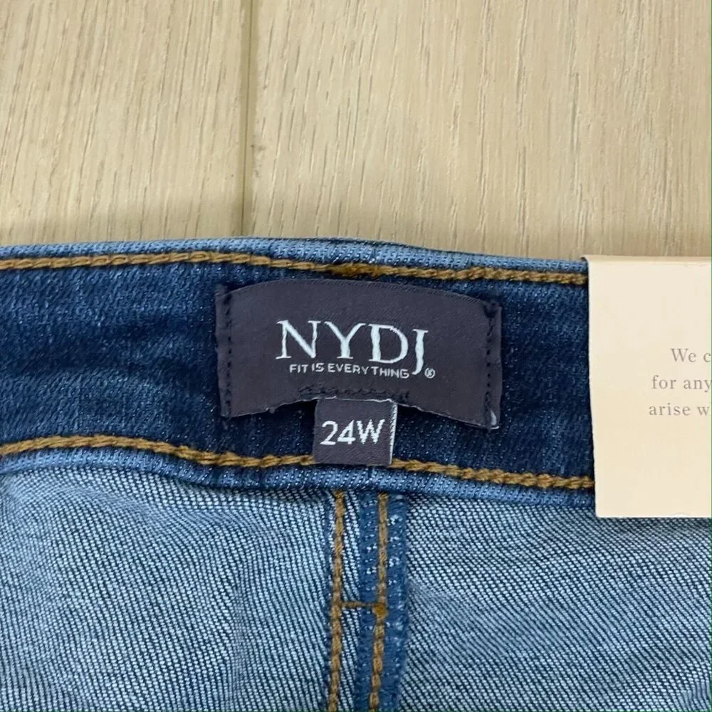 NEW NYDJ Womens Plus 24W Slim‎ Bootcut Jeans Lift Tuck Presidio Wash Denim